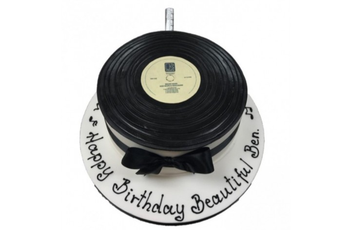 Vinyl Record Cake 